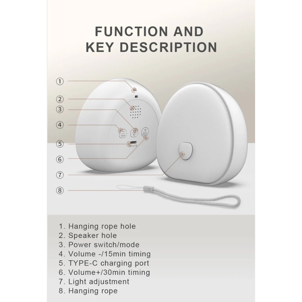 Night Light With White Noise Sound Machine 3