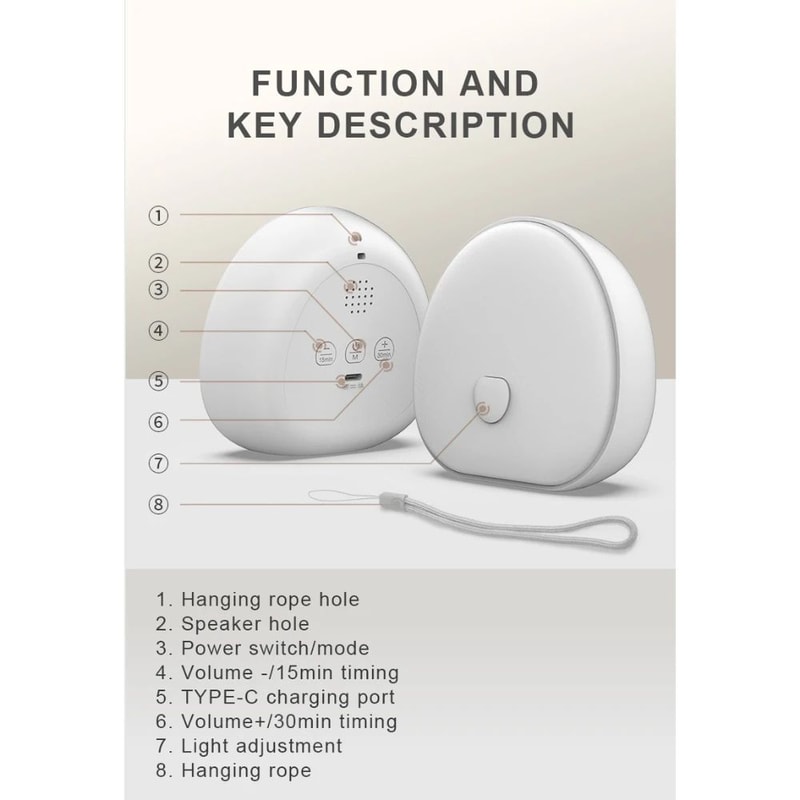 Night Light With White Noise Sound Machine 3