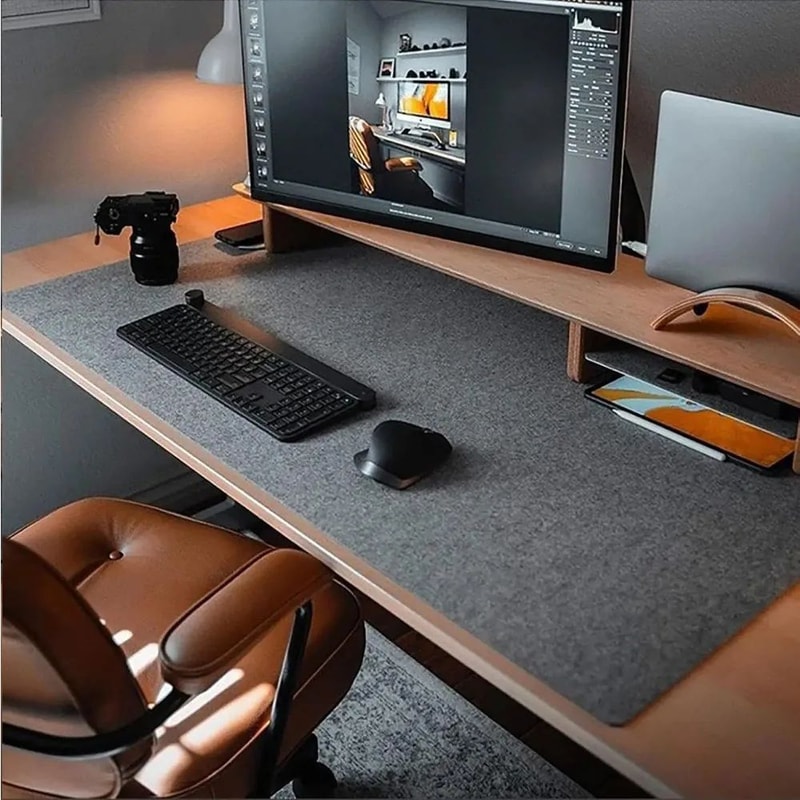 Large Felt Desk Mat Protector 0