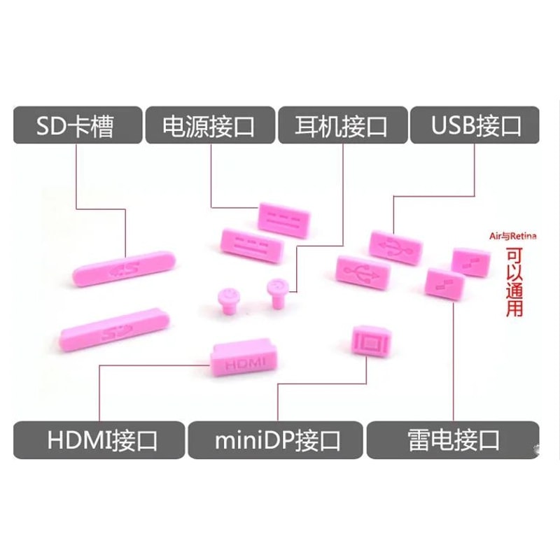 Laptop Anti Dust Plug Set 5