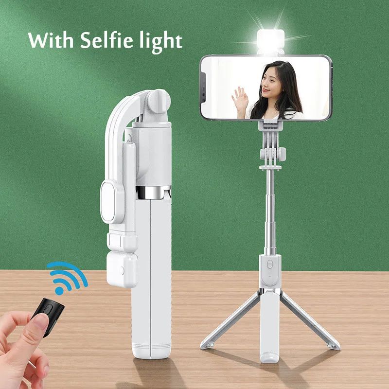 Bluetooth Selfie Stick Tripod With Light 7