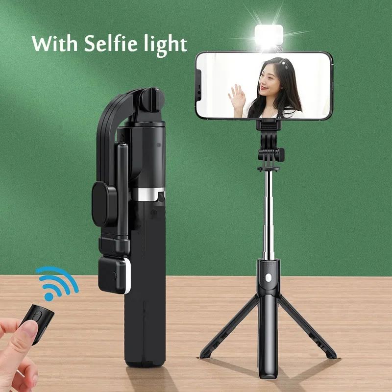 Bluetooth Selfie Stick Tripod With Light 8
