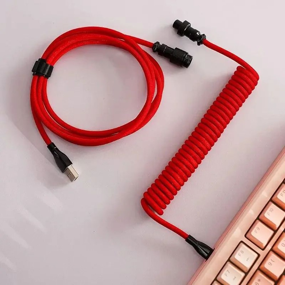 Coiled Aviator Keyboard Cable USB C 2