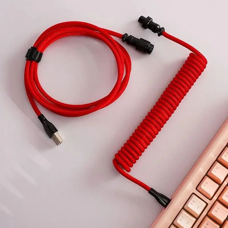Coiled Aviator Keyboard Cable USB C 2