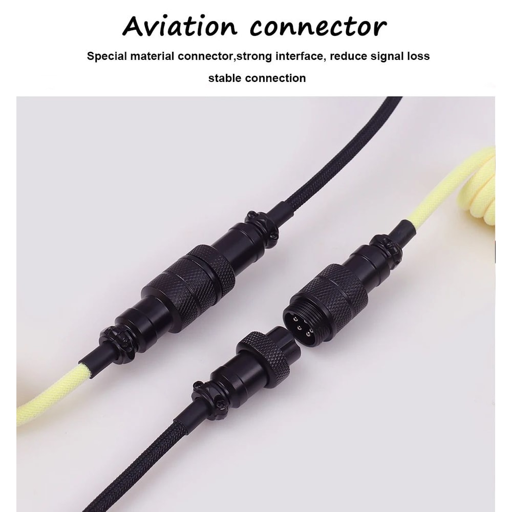Coiled Aviator Keyboard Cable USB C 7