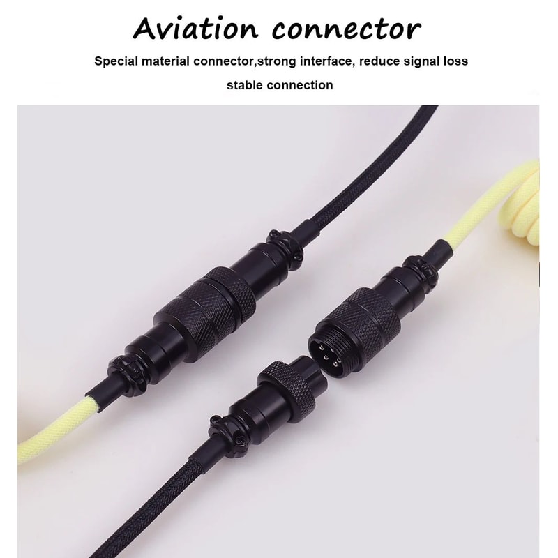 Coiled Aviator Keyboard Cable USB C 7