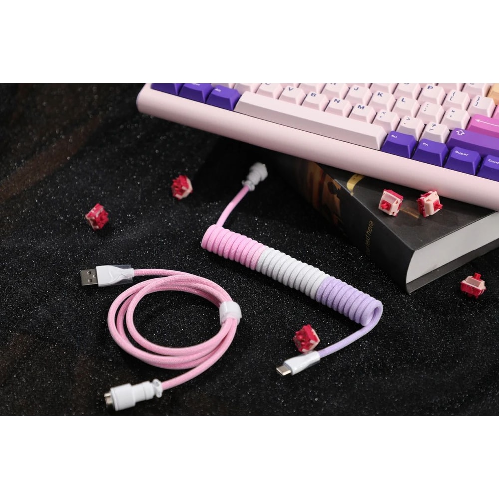 Coiled Aviator Keyboard Cable USB C 14