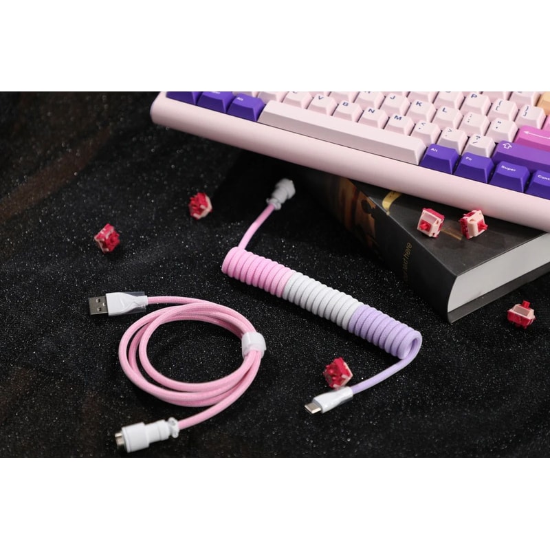 Coiled Aviator Keyboard Cable USB C 14