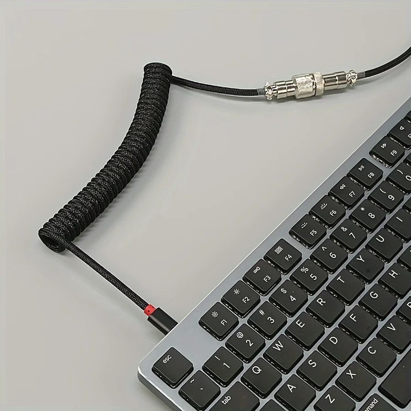 Coiled Mechanical Keyboard Gaming Cable 4