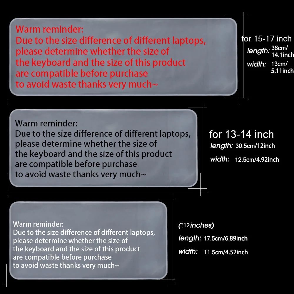 Universal Laptop Keyboard Protective Film 1