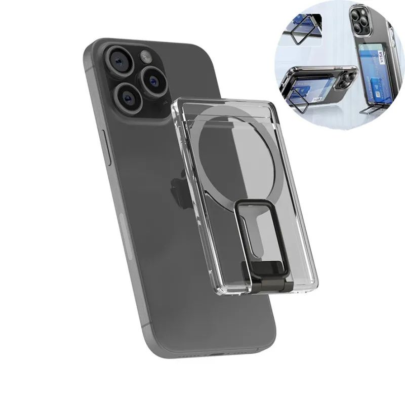 Clear Magnetic Card Holder Wallet Case 0