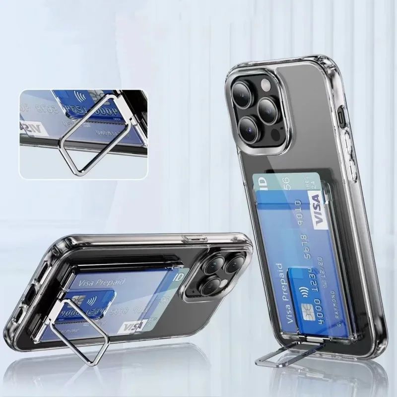 Clear Magnetic Card Holder Wallet Case 1