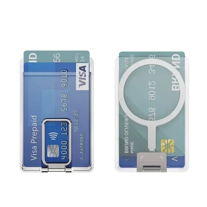 Clear Magnetic Card Holder Wallet Case 8
