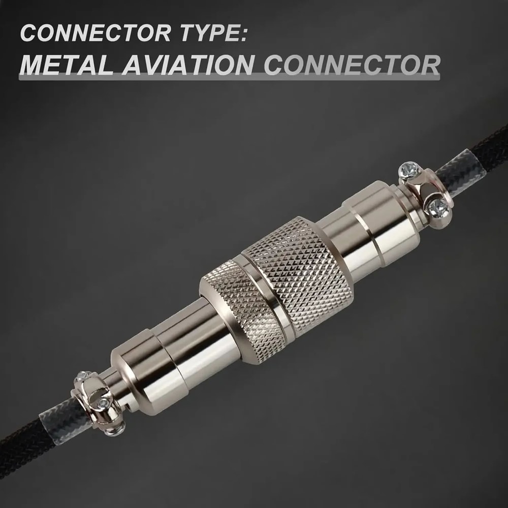 Coiled USB C Aviator Keyboard Cable 1