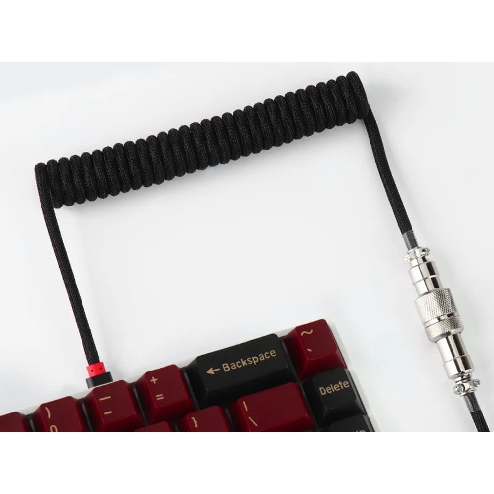 Coiled USB C Aviator Keyboard Cable 10