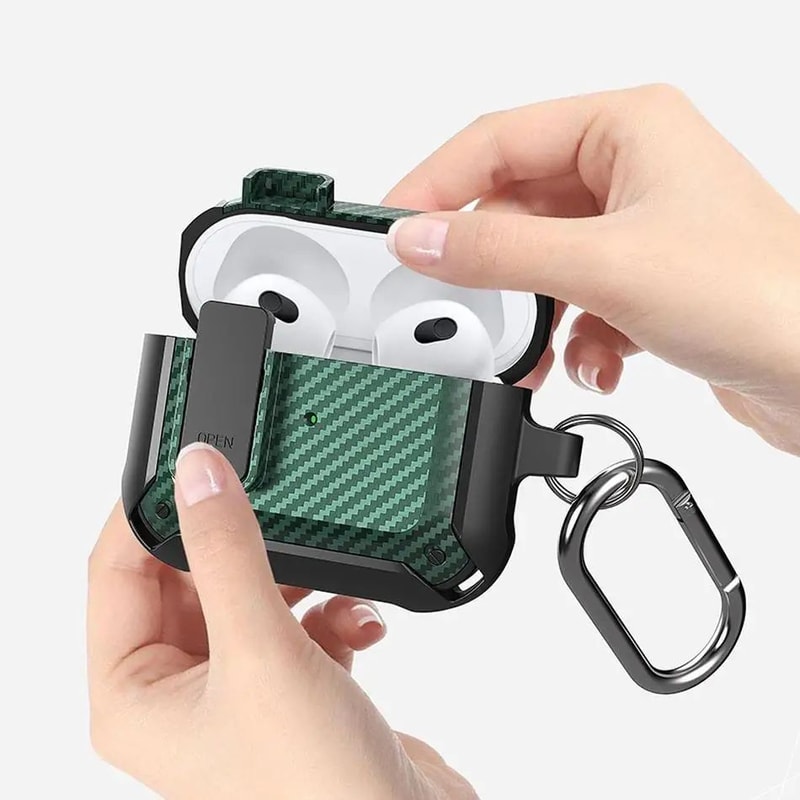 Luxury Shockproof AirPods Pro Case With Keychain 1
