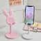 Cute Pink Rabbit Desktop Phone Holder 2