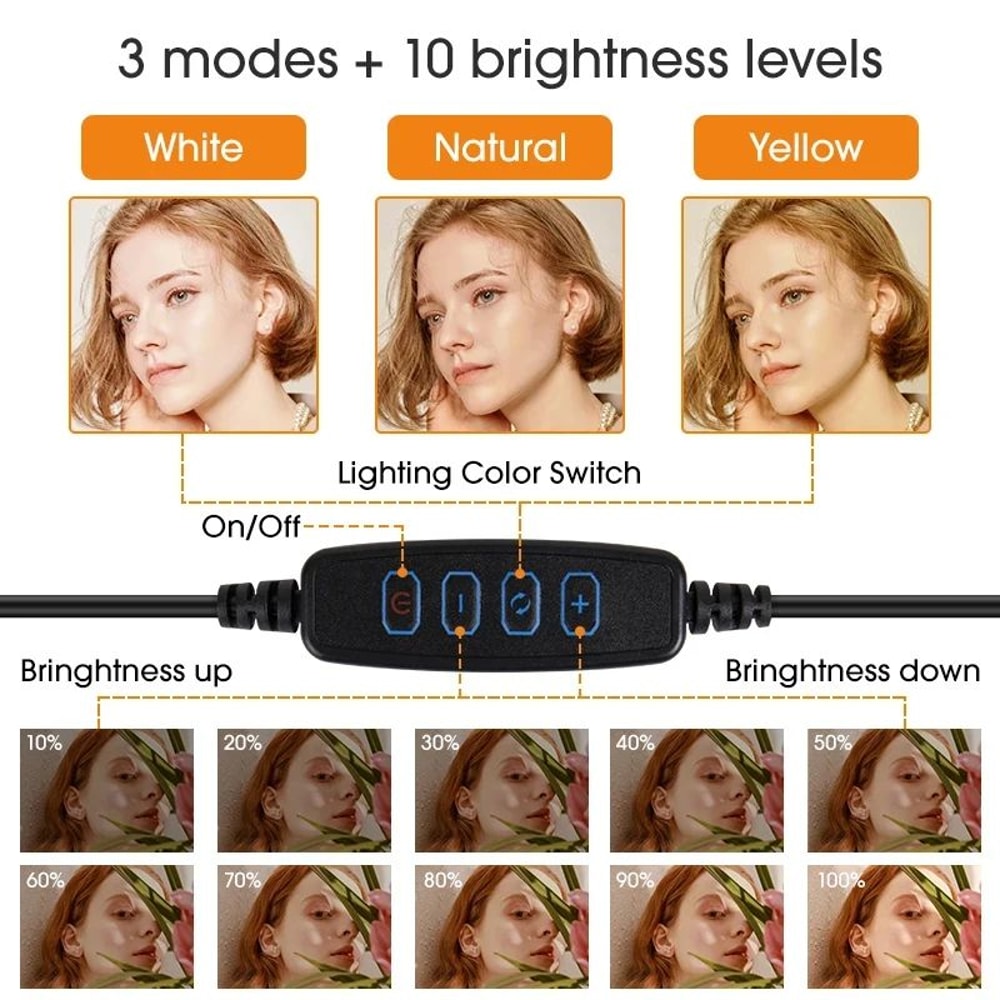 LED Selfie Ring Light With Tripod 2