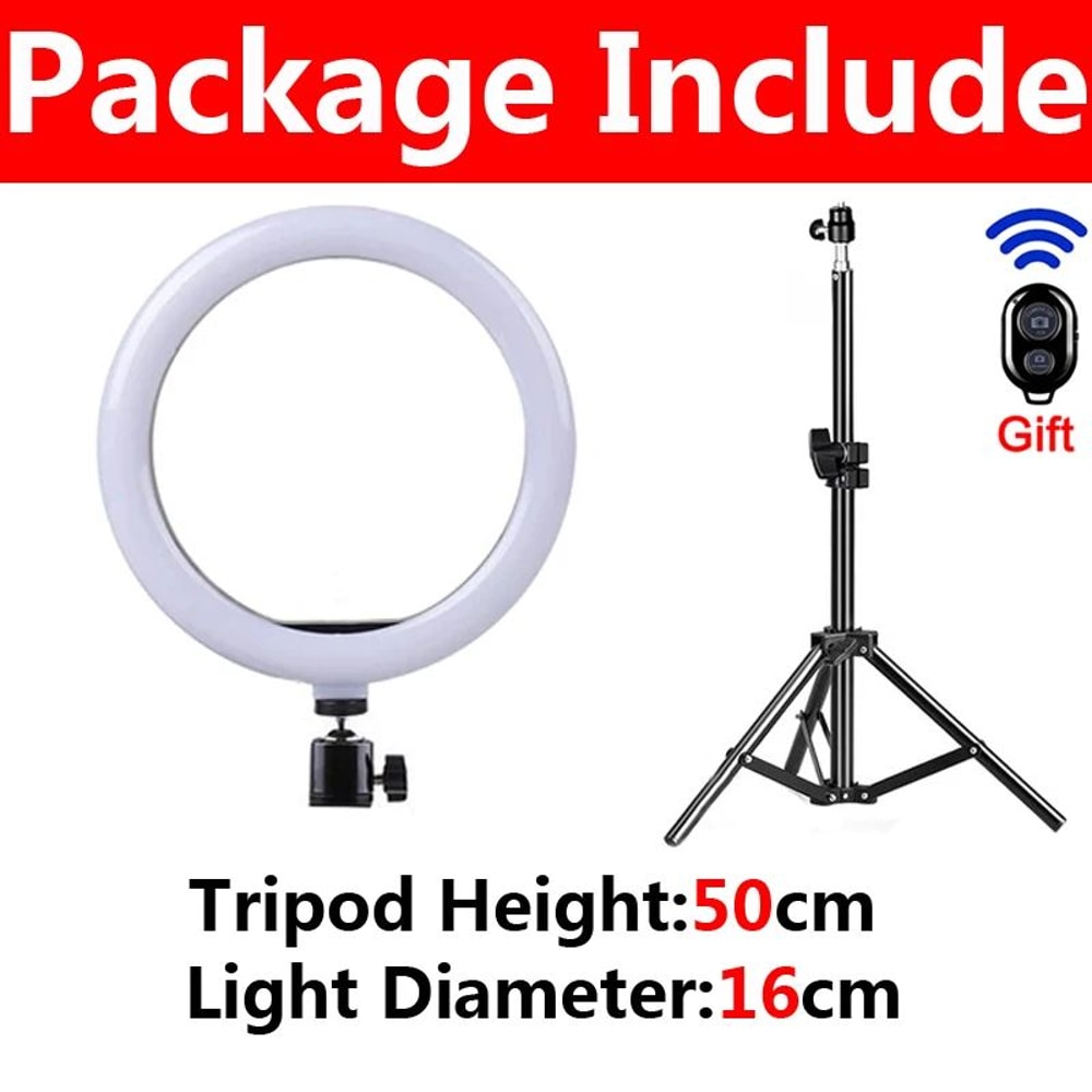 LED Selfie Ring Light With Tripod 8