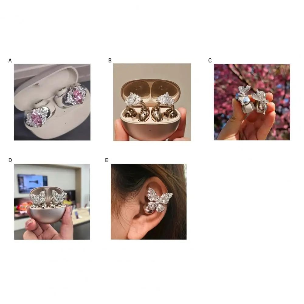 Rhinestone Earbud Clip Decoration 3