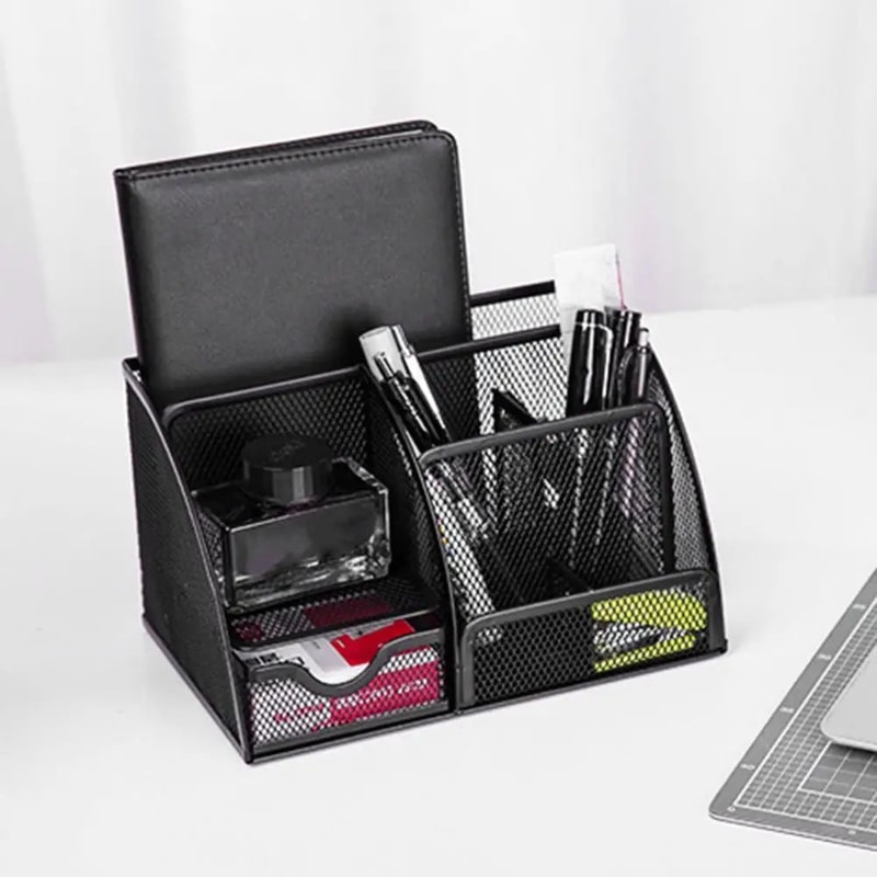 Metal Mesh Desktop Pen Organizer 1
