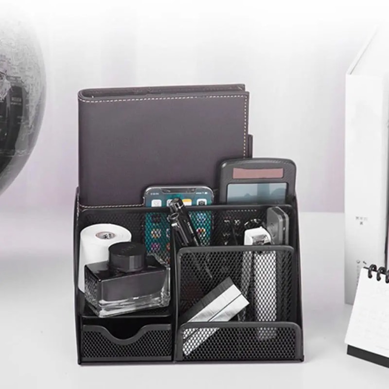 Metal Mesh Desktop Pen Organizer 10