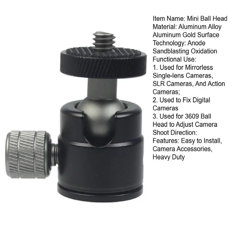 Mini Ball Head Camera Mount Adapter 11