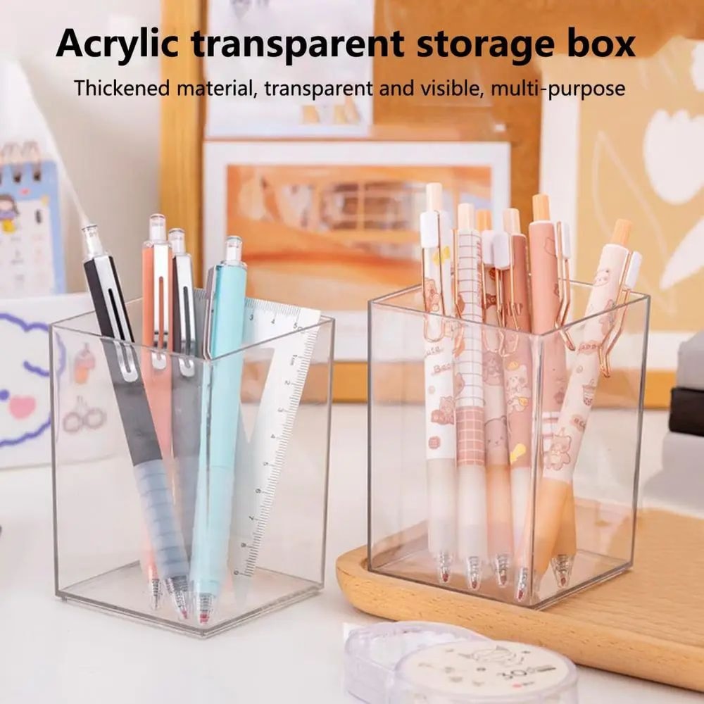 Clear Acrylic Pen And Brush Organizer 0