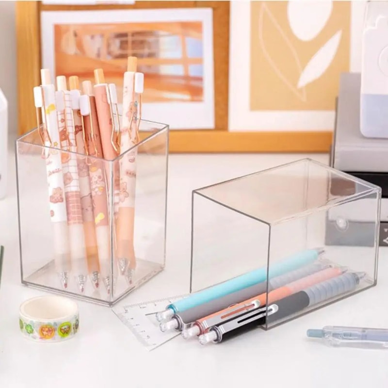 Clear Acrylic Pen And Brush Organizer 4