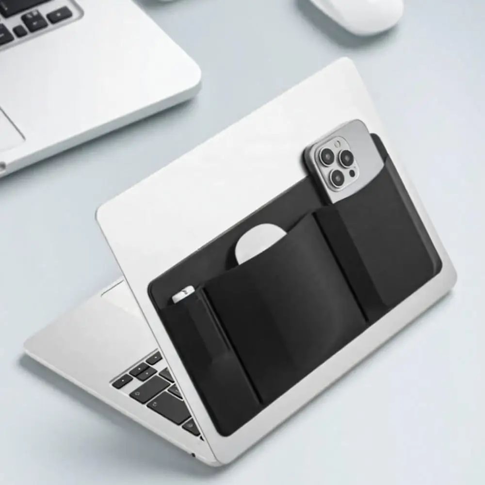 Adhesive Laptop Back Organizer Pouch 0