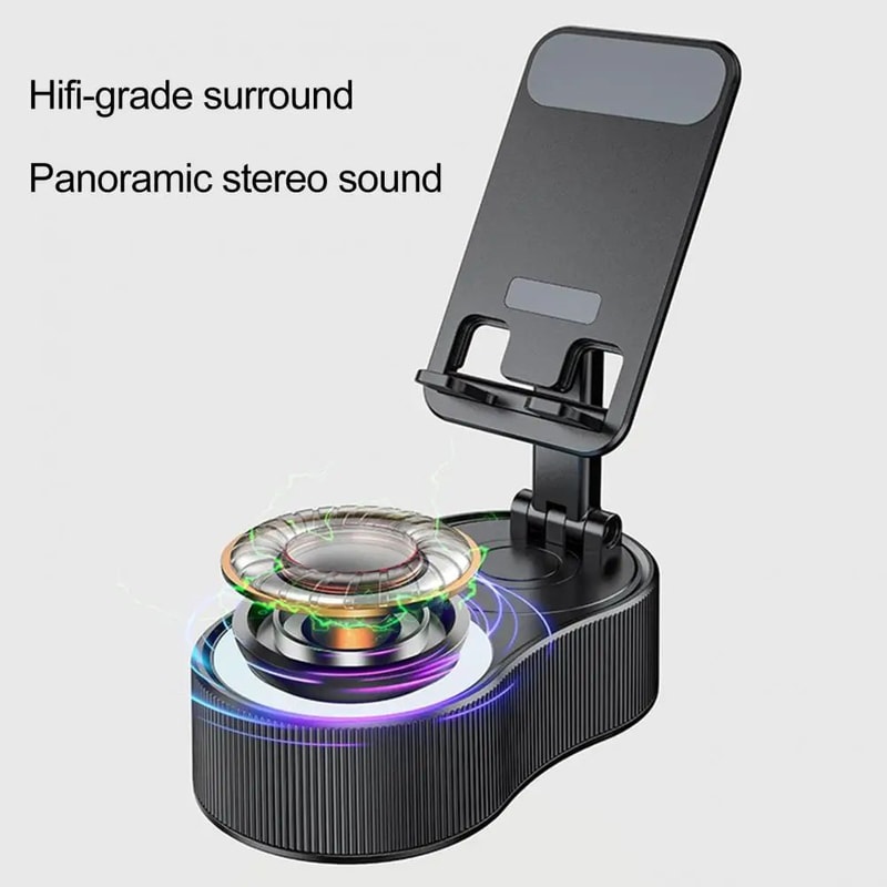 360 Rotatable Phone Stand With Bluetooth Speaker 6