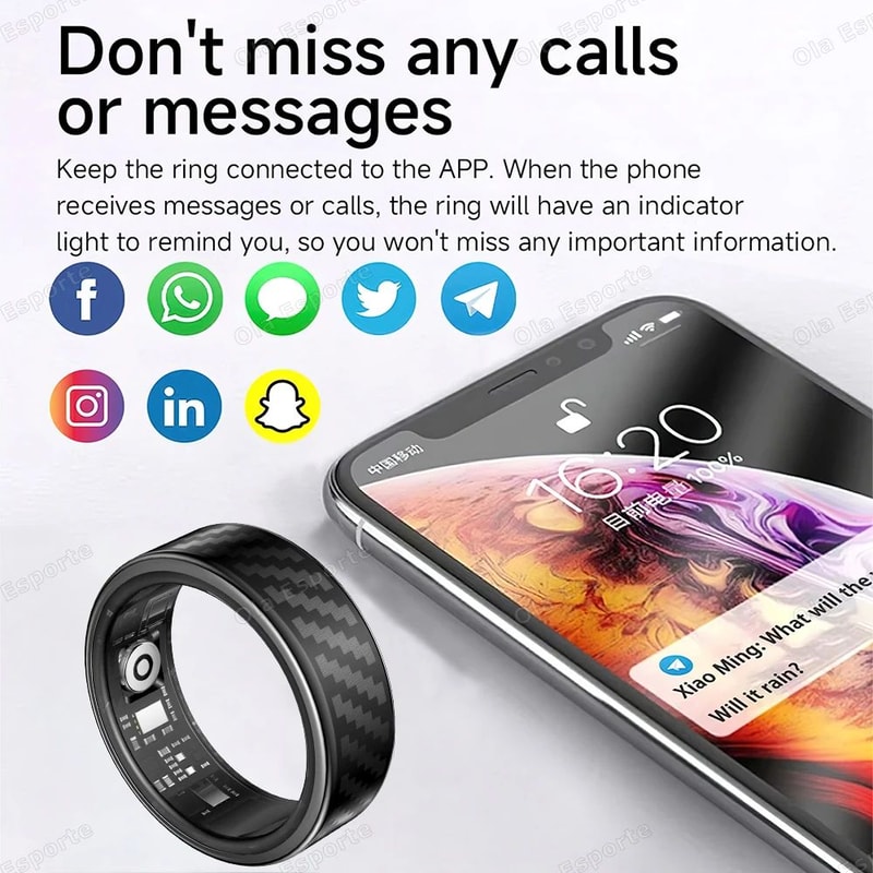 Smart Fitness Ring With Charging Case 4