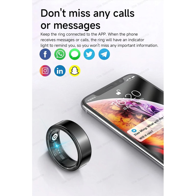 Smart Fitness Ring With Charging Case 8