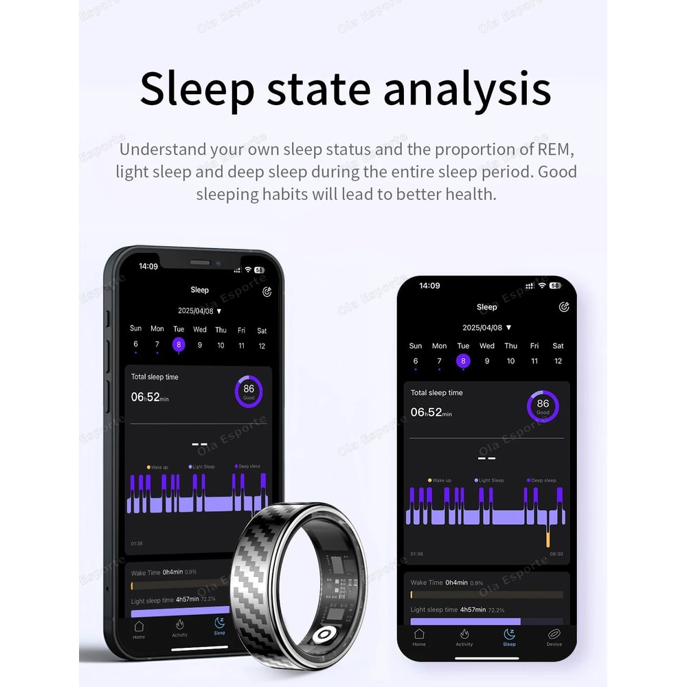 Smart Fitness Ring With Charging Case 10