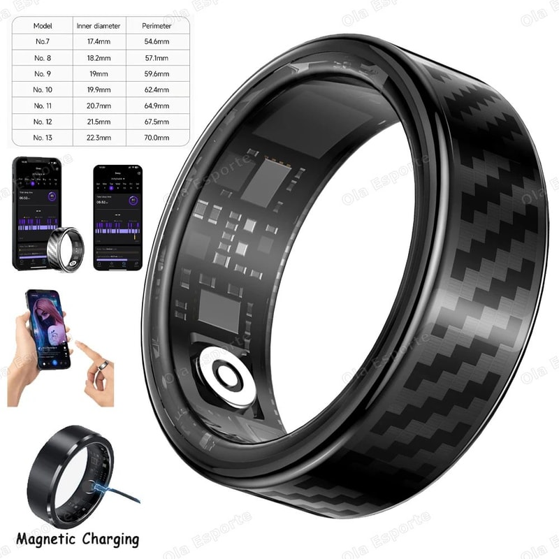 Smart Fitness Ring With Charging Case 17