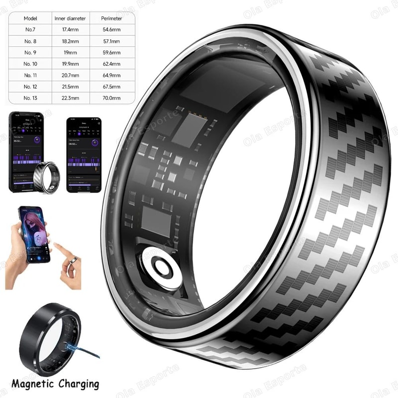 Smart Fitness Ring With Charging Case 18