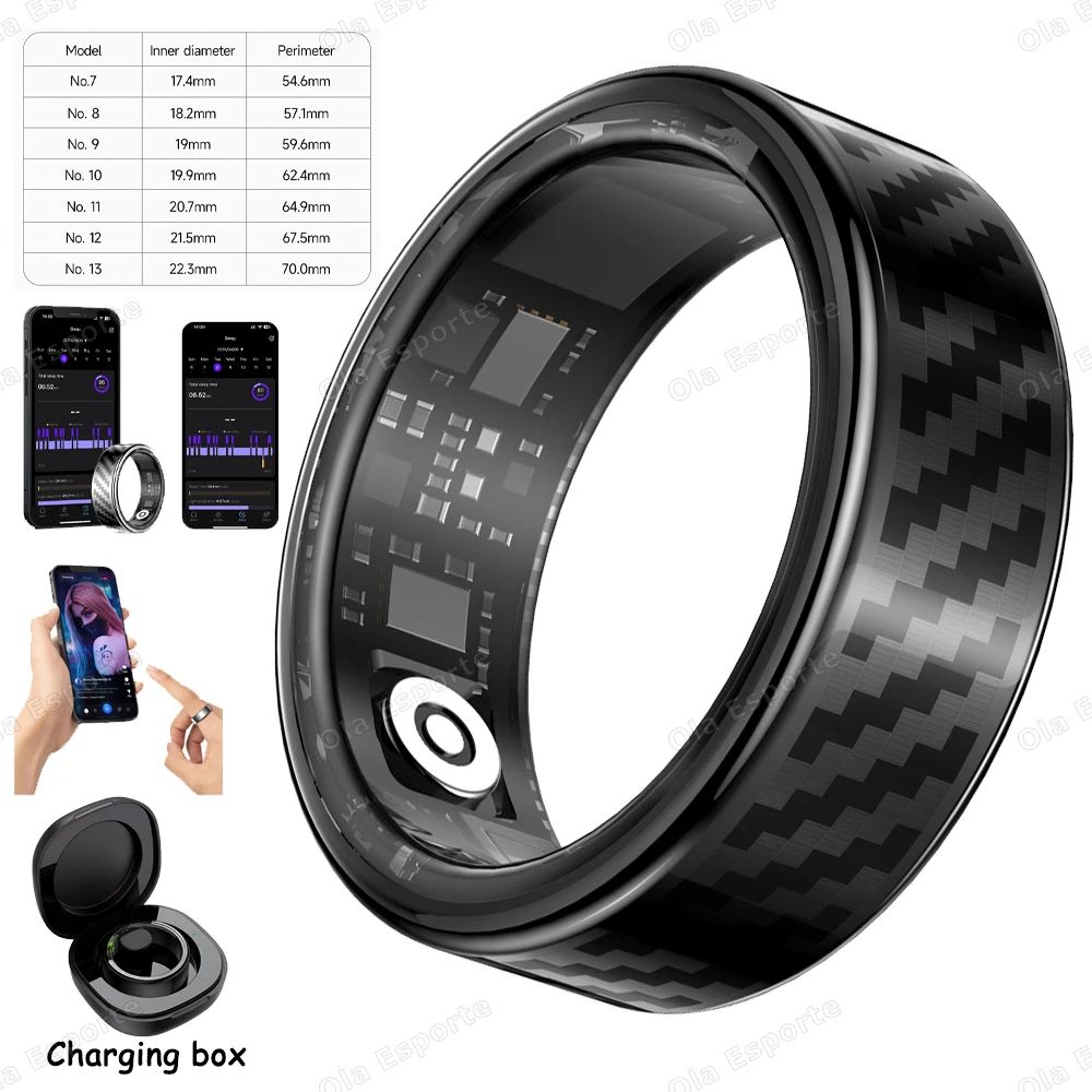 Smart Fitness Ring With Charging Case 20