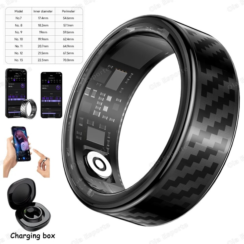 Smart Fitness Ring With Charging Case 20