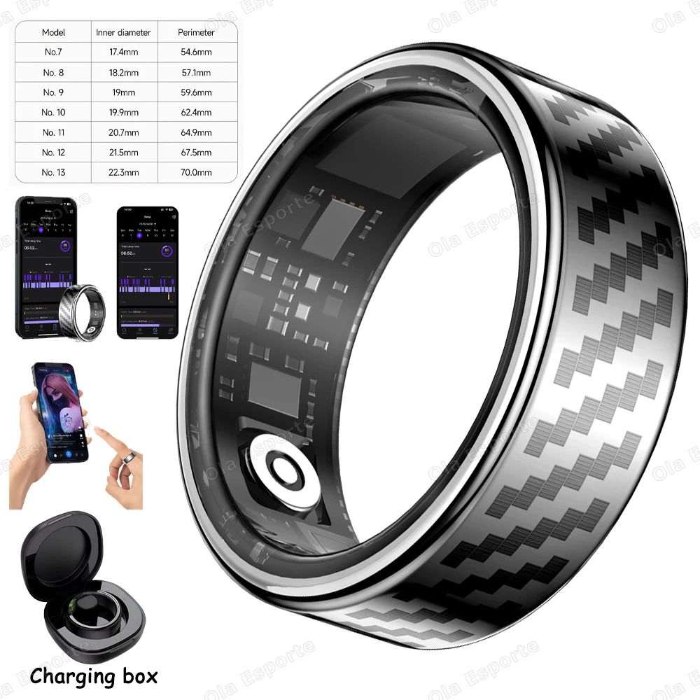 Smart Fitness Ring With Charging Case 21