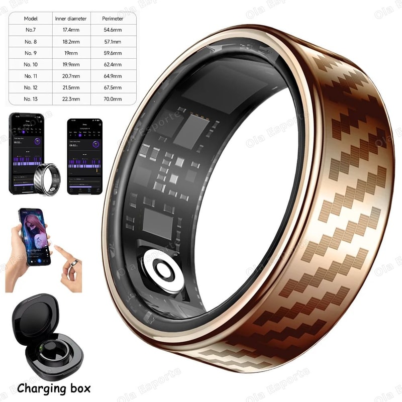 Smart Fitness Ring With Charging Case 22