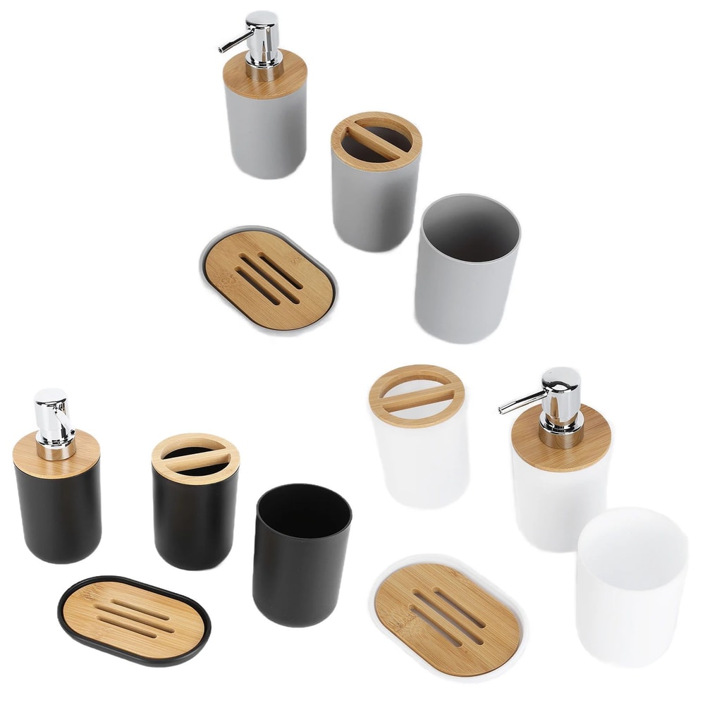 Bamboo Bathroom Accessory Set 2
