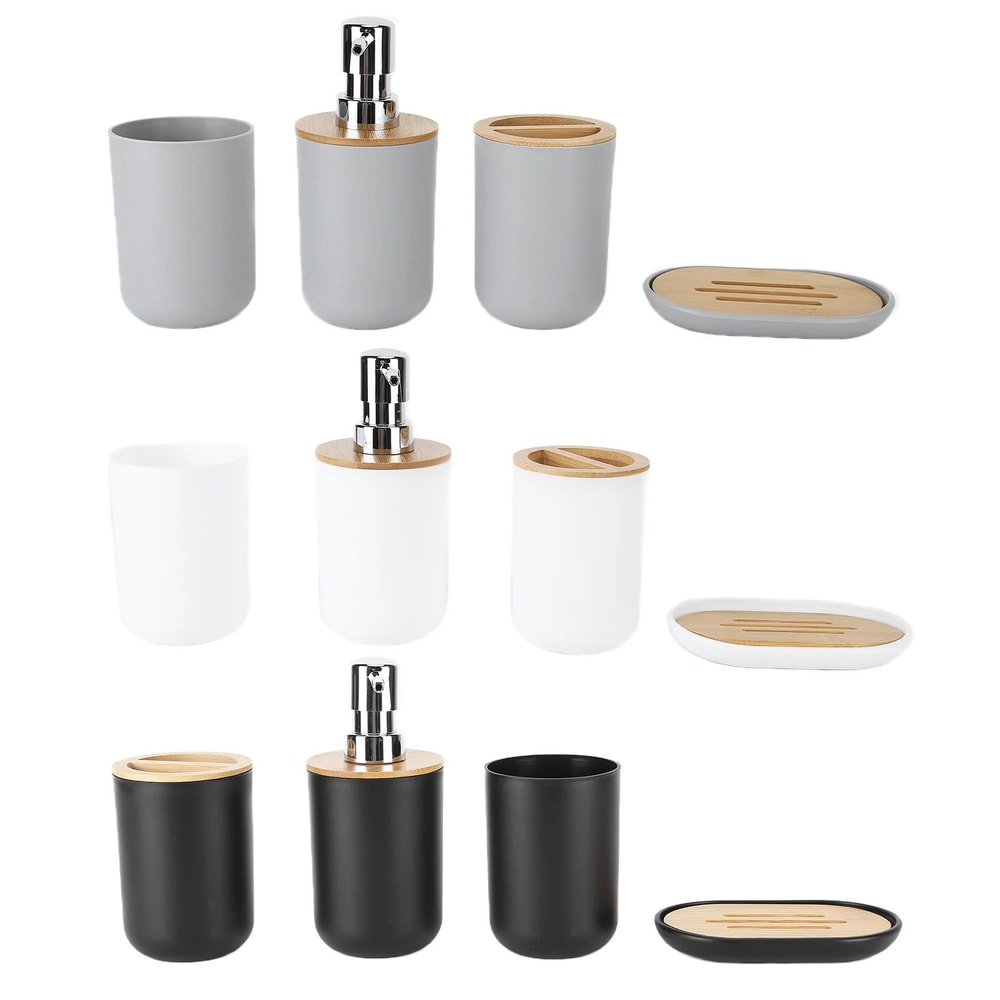 Bamboo Bathroom Accessory Set 3
