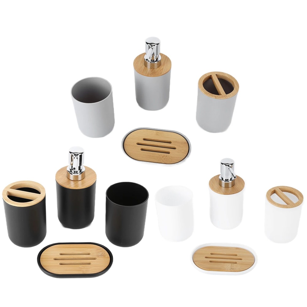 Bamboo Bathroom Accessory Set 5