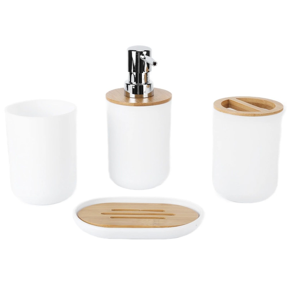 Bamboo Bathroom Accessory Set 8