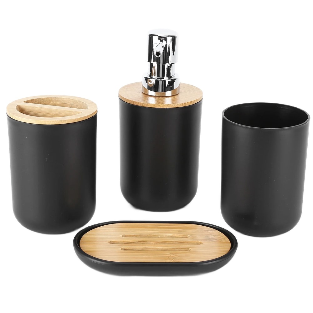 Bamboo Bathroom Accessory Set 9