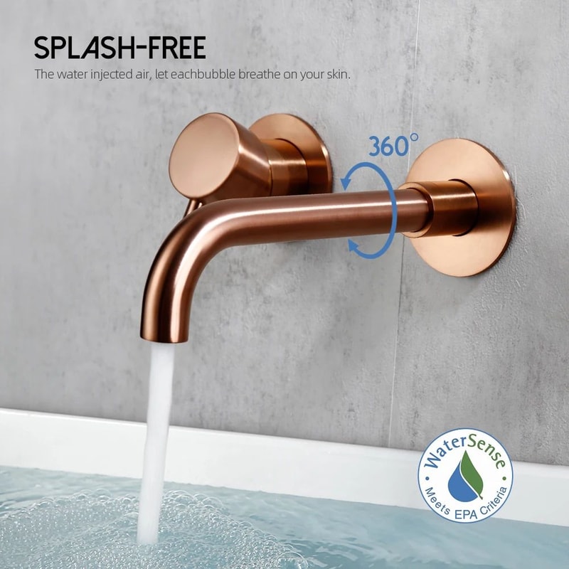 Rose Gold Brass Bathroom Faucet 1