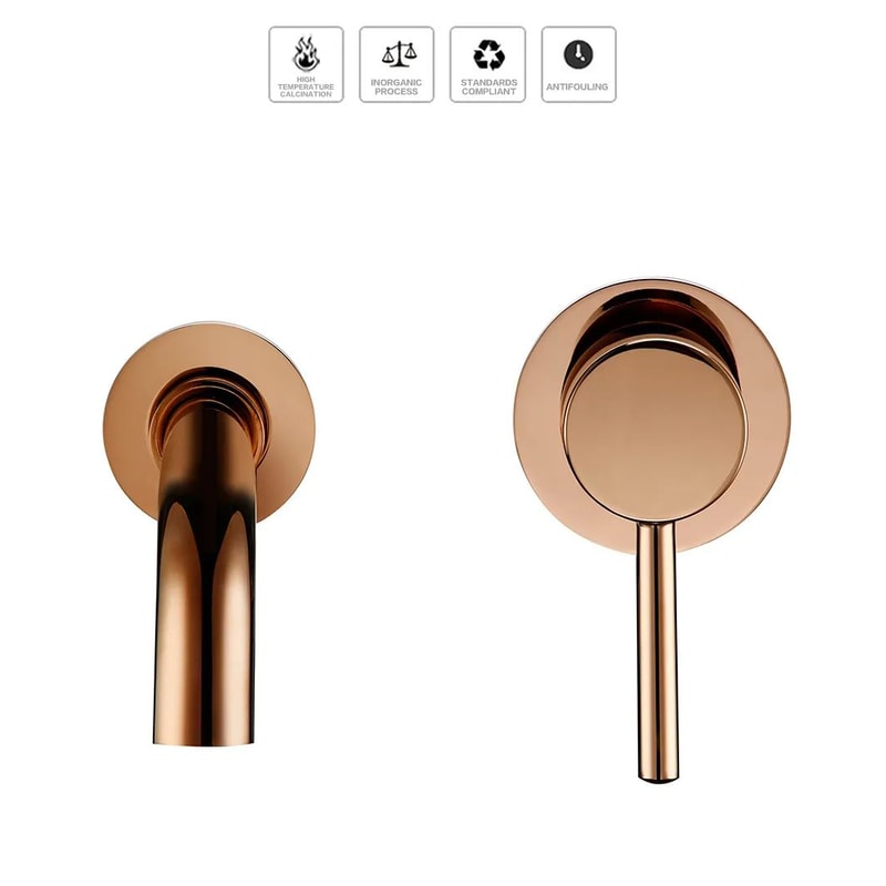Rose Gold Brass Bathroom Faucet 7