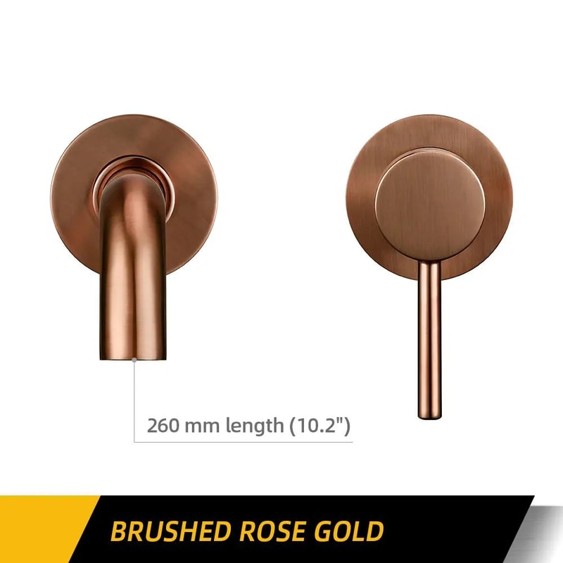 Rose Gold Brass Bathroom Faucet 11