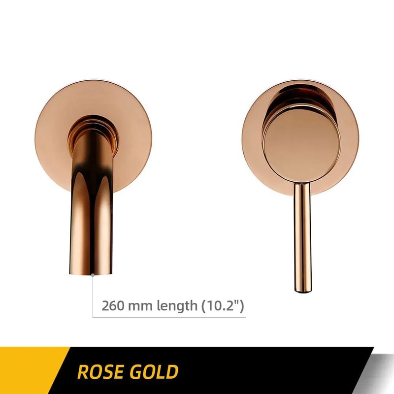 Rose Gold Brass Bathroom Faucet 14