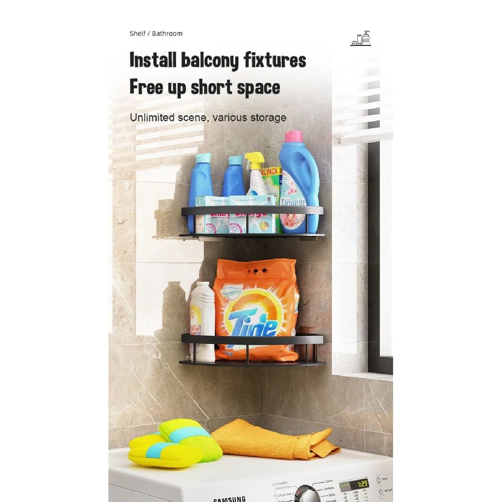 Wall Mounted Bathroom Storage Shelf 7